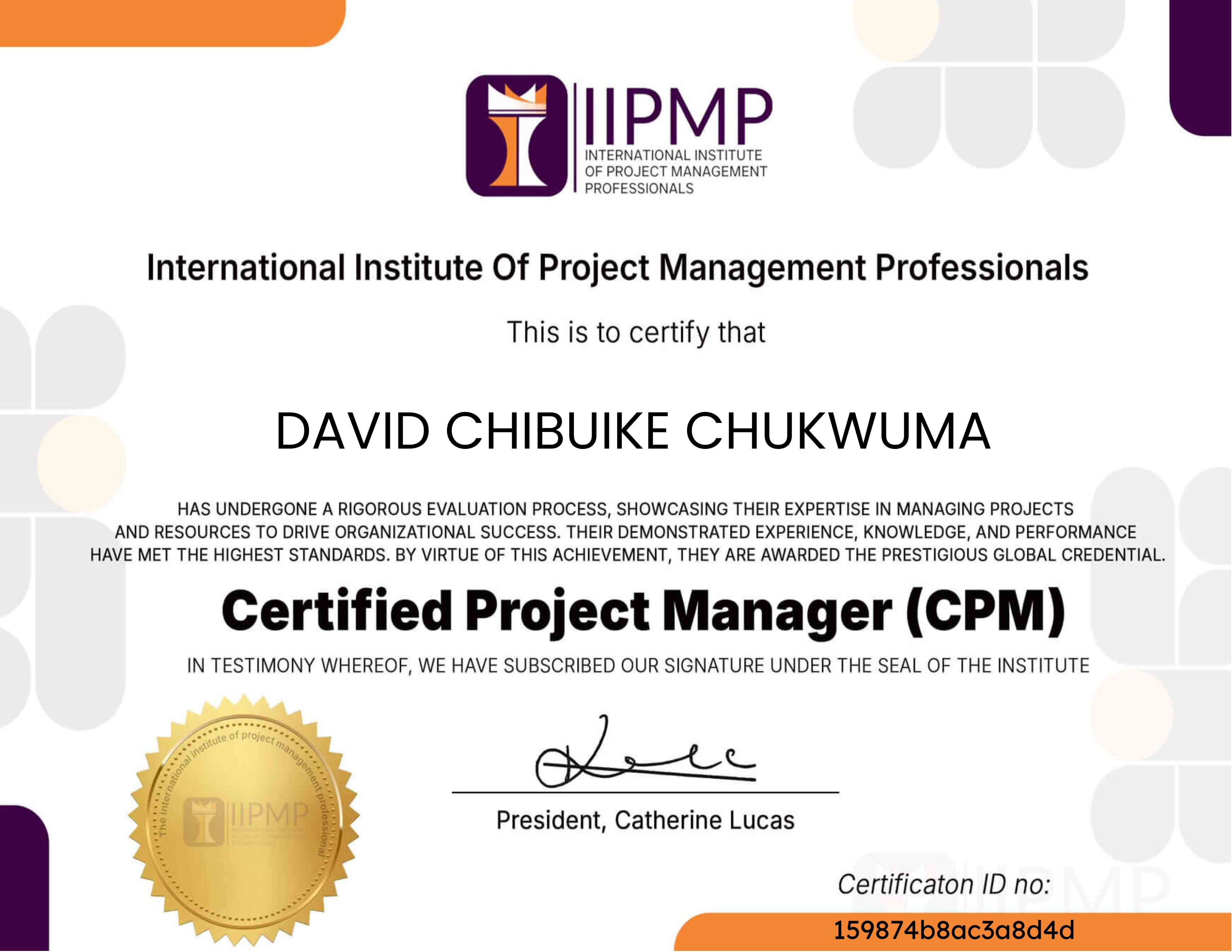 Certified Project Manager (CPM) Exam