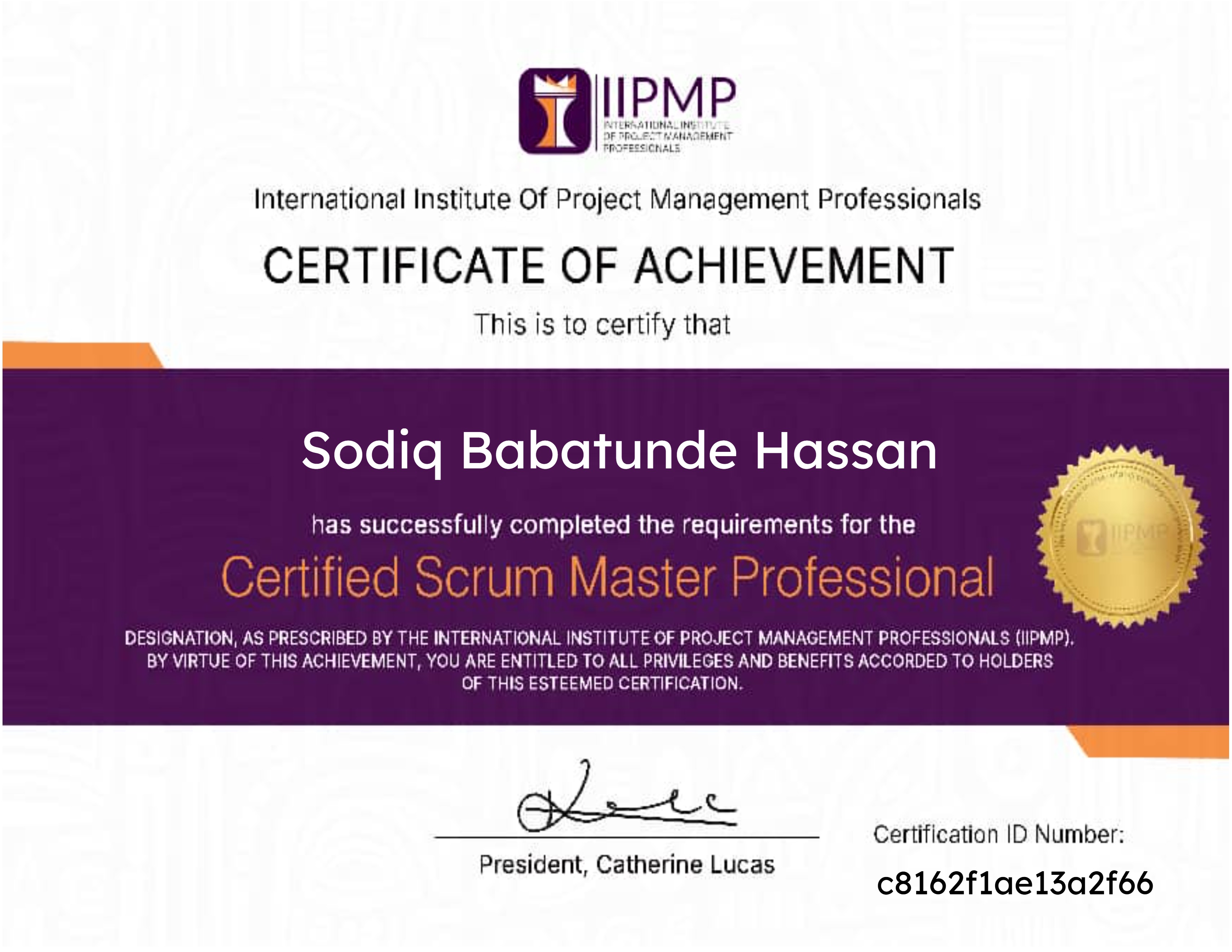 Certified Scrum Master Professional (CSMP) Exam